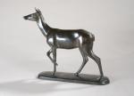 ROCHARD. Irénée (1906-1984). "Biche", Bronze à patine noire signée sur...