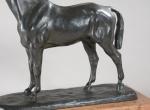 d'ILLIERS Gaston (1876-1932). "War-Claim" ou "Demi-sang", bronze à patine brune...