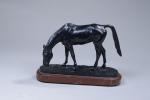 Gaston d'ILLIERS (1876-1932). "Aarem broutant", 1929, rare modèle en bronze...