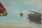 MARCHAND André (1877-1951). "Amazone sur la plage", grande huile sur...