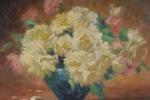 DULOUT, Marie (19ème siècle). Bouquet. Huile sur toile signée en...