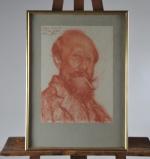 COSSON, Hélier (1897-1976). "Portrait du Dr Gallas". Sanguine, signée et...
