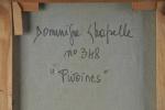 CHAPELLE, Dominique (20ème siècle). "Pivoines", huile sur toile signée en...