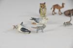 LOT de petits animaux miniatures en bronze polychrome et divers,...