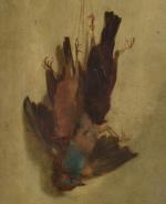 LEMENOREL, Ernest Emile (1848 - ?). "Nature morte aux oiseaux", huile...