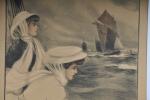 RUDAUX, Henri Edmond (1870-1927). Sortie en mer pour deux élégantes....