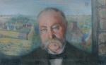OTT Lucien (1870-1927). "Portrait à Pont-Aven", pastel signé du monogramme...