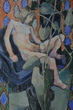 MACAVOY Edouard Georges (1905-1991). "Petit nu à la plante verte",...