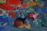 CAILLAUD D'ANGERS, Louis (1911-2007). "Fleurs-couleurs", huile sur toile signée en...