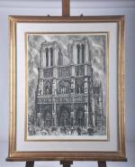 DECARIS, Albert (1901-1988). Notre Dame. Gravure en noir signée en...