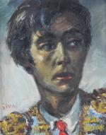 JIVA (1907-1974). Gitan. Huile sur toile signée en bas à...