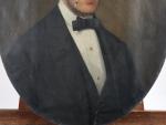 * ECOLE FRANCAISE du 19ème siècle. "Portrait d'homme", huile sur...