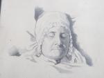 * ECOLE FRANCAISE du 19ème siècle. Portrait de femme morte....