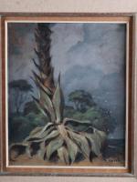 * KOSEL Hermann (1896-1983). "Tronc de palmier", peinture signée et...