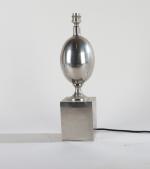 * MAISON BARBIER (20ème siècle). PIED de LAMPE en métal...