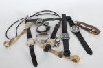 LOT de montres modernes dont une montre chronomètre acier marque...