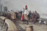 ROBINS. T. S (attribué à) (1810/14-1880)
"Calais Pier", aquarelle. 33 x...