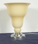 LAMPES (deux) vintage, 20ème siècle. H. 36 et 33 cm