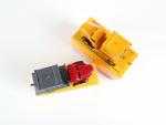 DINKY France, 2 camions Berliet porte-containers dont : réf 34B rouge/gris...