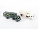 DINKY FRANCE, 2 camions semi-remorque Panhard repeints dont : AIR BP...