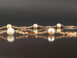 COLLIER or avec perles de culture abîmées de 51 cm,...