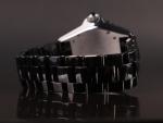 CHANEL Paris, modèle J12. 
MONTRE bracelet en céramique noire cadran...