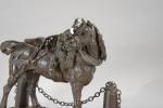 MOIGNEZ Jules (1835 -1894). " Cheval de hallage", Bronze à...