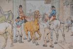 BUSSON, Georges Louis Charles (1859-1933). "Poste aux chevaux" et "Relais...