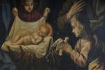 ECOLE FLAMANDE vers 1620. "Adoration des bergers", cuivre. 38 x...