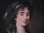 ECOLE FRANCAISE vers 1790, entourage de VESTIER. "Portrait de femme...
