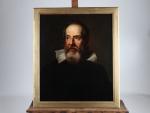 ECOLE FRANCAISE 19ème siècle. Portrait de Galileo Galilei. Huile sur...