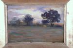 GOURDAULT, Pierre (1880-1915). "Paysage au crépuscule", huile sur panneau signé...