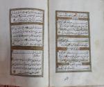 CORAN manuscrit ottoman sur papier. Double frontispice enluminé. Chaque page...