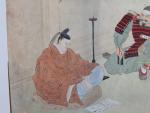 JAPON, fin du 19ème siècle. "Scène d'intérieur" et "archer et...