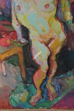PINCA, Moreno (né en 1936). "Nu féminin", huile sur toile...