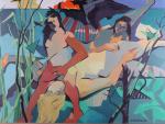 VIOLLIER, Jean (1896-1985). "La Mort d'Ophélie", huile sur toile signée...