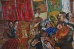 PINCA, Moreno (né en 1936). "La synagogue", huile sur toile...