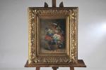 GILBERT MARTIN Charles (1839-1905). "Bouquet de fleurs", huile sur toile...