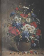 GILBERT MARTIN Charles (1839-1905). "Bouquet de fleurs", huile sur toile...