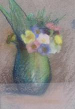 ARCHENBACH (?). "Bouquet de fleurs dans un vase", pastel sur...