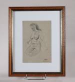 RODIN, Auguste d'après (1840-1917). Figure de femme, plâtre par M....