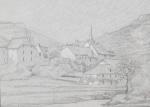 ABRAHAM, Tancrède (1836-1895). Vue de Cour-Saint-Maurice (Doubs), au pied du...