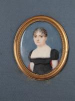 ECOLE FRANCAISE du 19ème siècle. "Couple", paire de miniatures en...