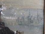 ECOLE FRANCAISE vers 1800. "Paysages animés", paire d'huiles sur panneau....