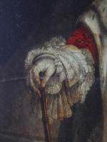 LITHOGRAPHIE couleur fixée sous verre "portrait de Charles X", 19ème...