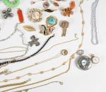LOT de BIJOUX FANTAISIES : comprenant : bagues, bracelets, colliers,...