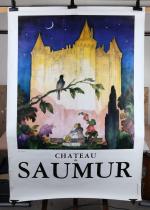 AFFICHE « château de Saumur » illustrée par J. Adrien MERCIER. 174...