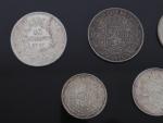 MONNAIES d'ARGENT : 10 francs hercule 1968 ; 5 francs...