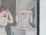 PERLET, N (début du 19ème siècle). Jeune fille se coiffant....
