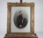 LACAZE 1842, suite de deux pastels. 57 x 46 cm...